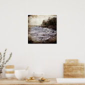 湖の優れた波 ポスター (キッチン)