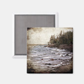 湖の優れた波 マグネット (正面/裏面)