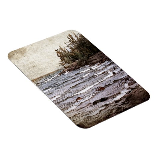 湖の優れた波 マグネット (右側)