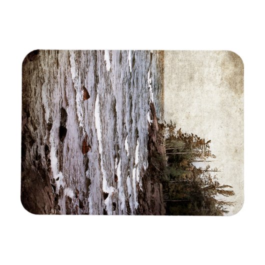 湖の優れた波 マグネット (横)