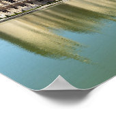 湖の反射とシャトー・ド・シャンティリー ポスター (角)