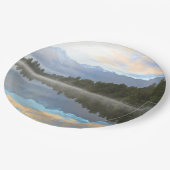 湖の反射 ペーパープレート (アングル)