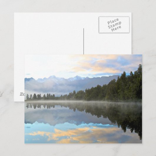 湖の反射 ポストカード (正面/裏面)