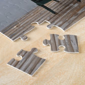 湖の古い椅子 ジグソーパズル (側面)