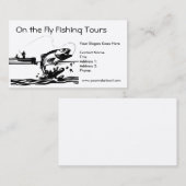 湖の名刺のテンプレートの漁師の魚釣り 名刺 (正面/裏面)