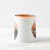 湖の向こうの夕日 マグカップ (中央)