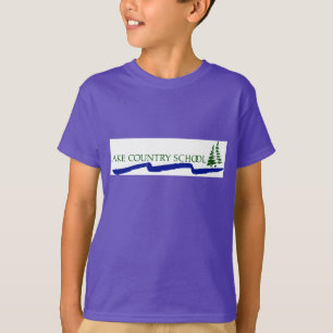 湖の国の学校-子供の長袖のTシャツ Tシャツ