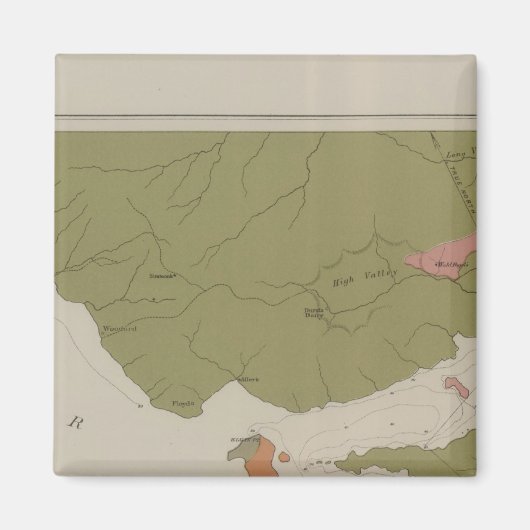 湖の地質澄ん地図 マグネット (正面)