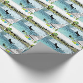 湖の夏の盛暑期 ラッピングペーパー (角)