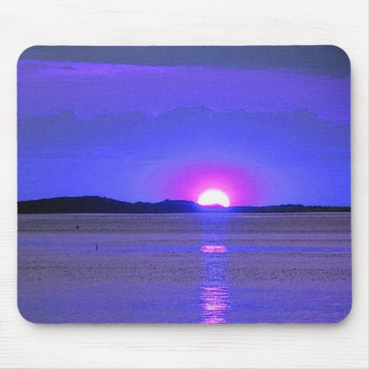 湖の夕焼け マウスパッド (正面)