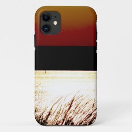 湖の夕焼け iPhone 11 ケース