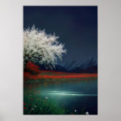 湖の夜落ち ポスター (正面)