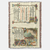 湖の女性はラグ スローブランケット (正面縦)