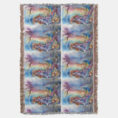 湖の女性、魔法と謎 スローブランケット (正面縦)