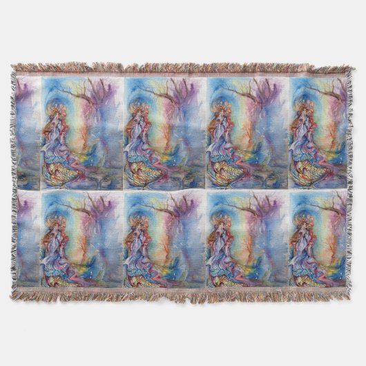 湖の女性、魔法と謎 スローブランケット (正面)