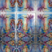 湖の女性、魔法と謎 ファブリック (タイル)