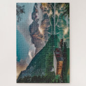 湖の家のアルパインの景勝地 ジグソーパズル (縦)