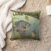 湖の家のロックバスのとまり木の魚釣り クッション (ブランケット)
