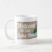 湖の家の歓迎 コーヒーマグカップ (左)