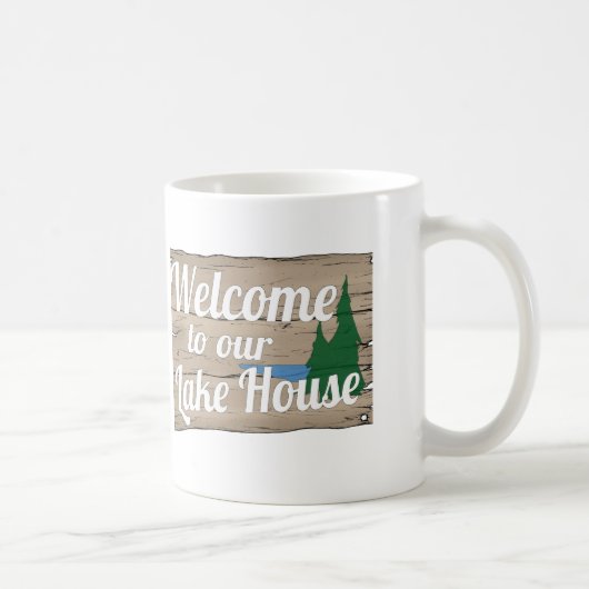 湖の家の歓迎 コーヒーマグカップ (右)