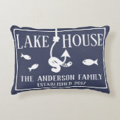 湖の家の釣り針及びみみず アクセントクッション (正面)