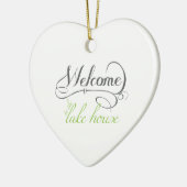 湖の家への歓迎 セラミックオーナメント (左)