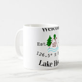 湖の家 コーディネート済み 設立年 山 コーヒーマグカップ (正面左)