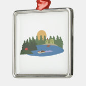 湖の家 メタルオーナメント (左)