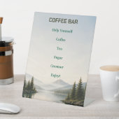湖の家Airbnbコーヒーバーサイン 台座サイン (インサイチュ)