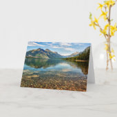 湖の小石 カード (黄色い花)