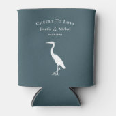 湖の山のヘロン応援愛する 缶クーラー (正面)