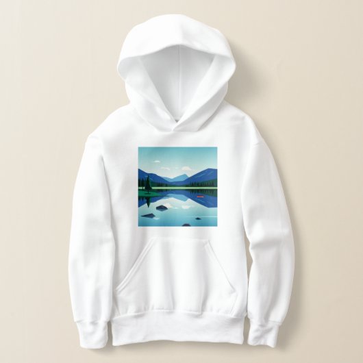 湖の山の風景 (レイダウン)