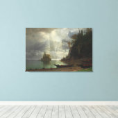 湖の島(キャンバス上の油) キャンバスプリント (インサイチュ (ウッドフロア))