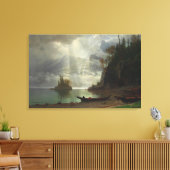 湖の島(キャンバス上の油) キャンバスプリント (インサイチュ (リビング))