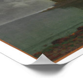 湖の島(キャンバス上の油) ポスター (角)