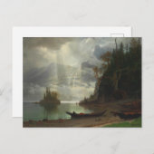 湖の島(キャンバス上の油) ポストカード (正面/裏面)