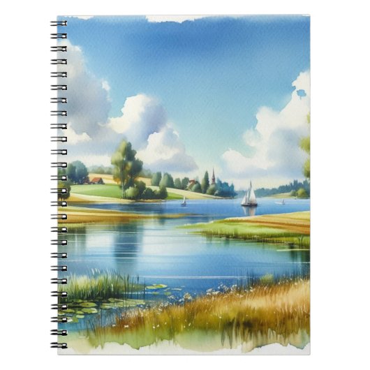 湖の帆船 ノートブック (正面)