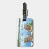湖の手荷物の方が人生がよパーソナライズされたい ラゲッジタグ (正面縦)