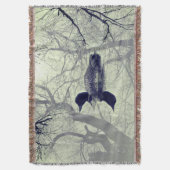 湖の投球の白黒水潜り鳥 スローブランケット (正面縦)