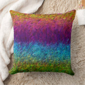 湖の抽象的な日の出 クッション (ブランケット)