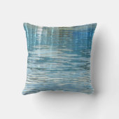 湖の抽象的な正方形の枕反射 クッション (裏面)