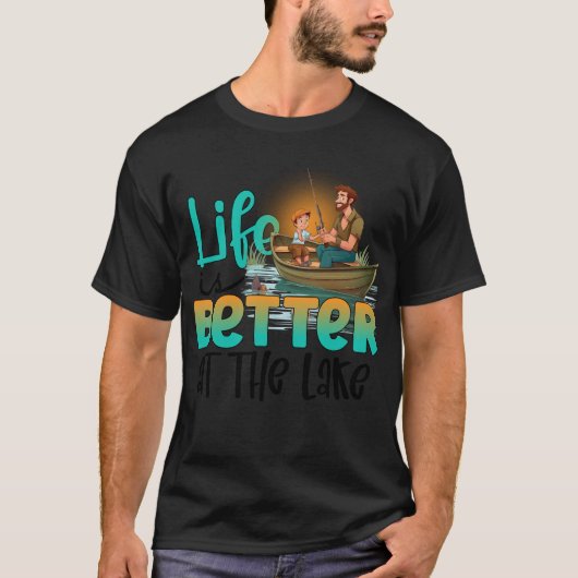 湖の方が人生は豊か Tシャツ (正面)