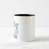 湖の方が生活が良い ツートーンマグカップ (中央)