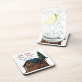 湖の日々、キャビンの夜 - 個人名入り コースター (右側)