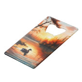 湖の日の出 クレジットカード栓抜き (裏面アングル)