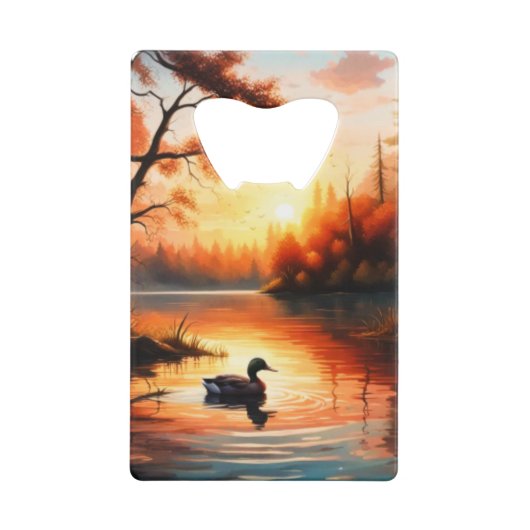 湖の日の出 クレジットカード栓抜き (裏面)