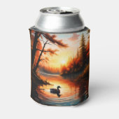 湖の日の出 缶クーラー (缶裏面)