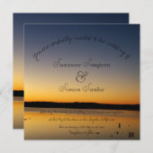 湖の日の結婚出 招待状 (正面/裏面)