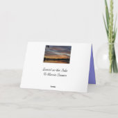 湖の日没 カード (裏面)