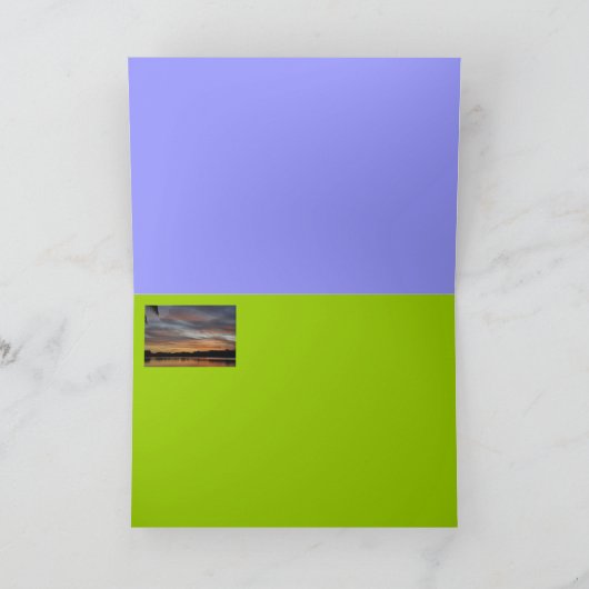 湖の日没 カード (内部)